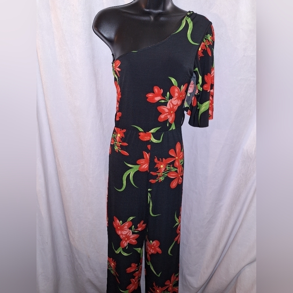 Floral Black Jumpsuit